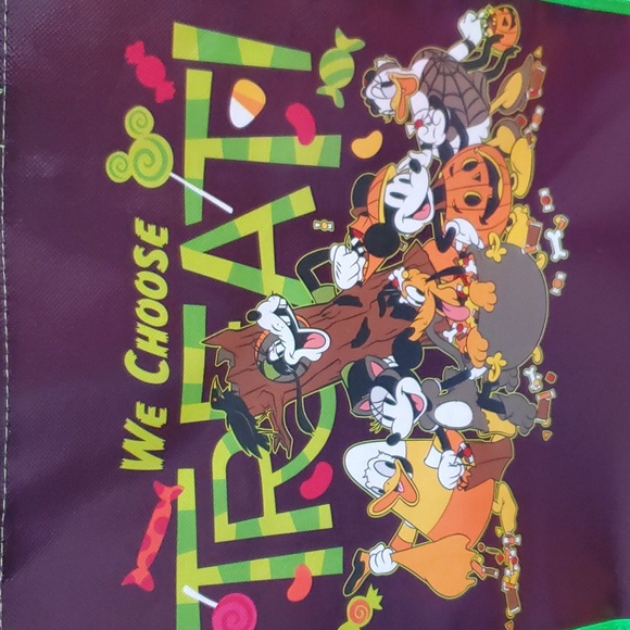 Disney Mickey Mouse & Friends Halloween We Choose Treat! Reusable Tote Bag NWT - Picture 2 of 4